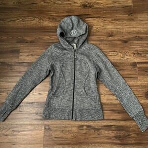 Lululemon Grey Scuba Hoodie Sweatshirt Women 6 Loungewear Activewear Casual